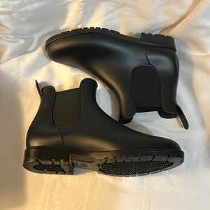Asgard Chelsea Black Ankle Rain Boots Size EU33.5/US8.5 NWOT